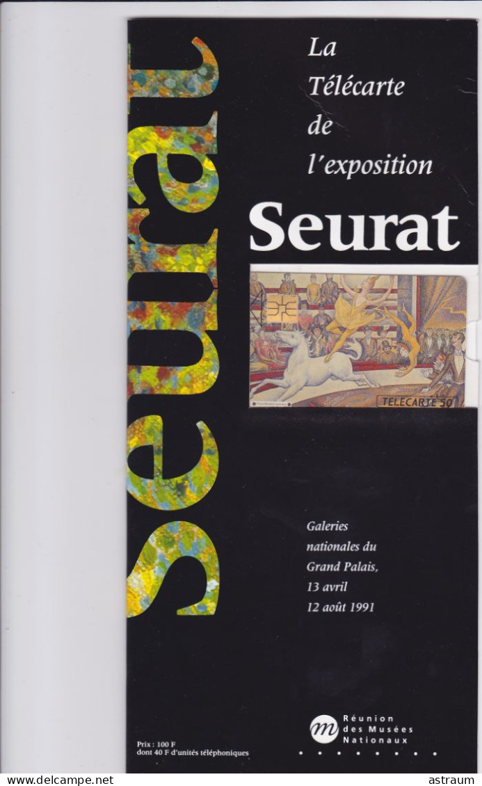Telecarte Privée Publique En98 Neuve Avec Encart - Exposition Seurat - 50U 1991 - SO3 - 50 Einheiten