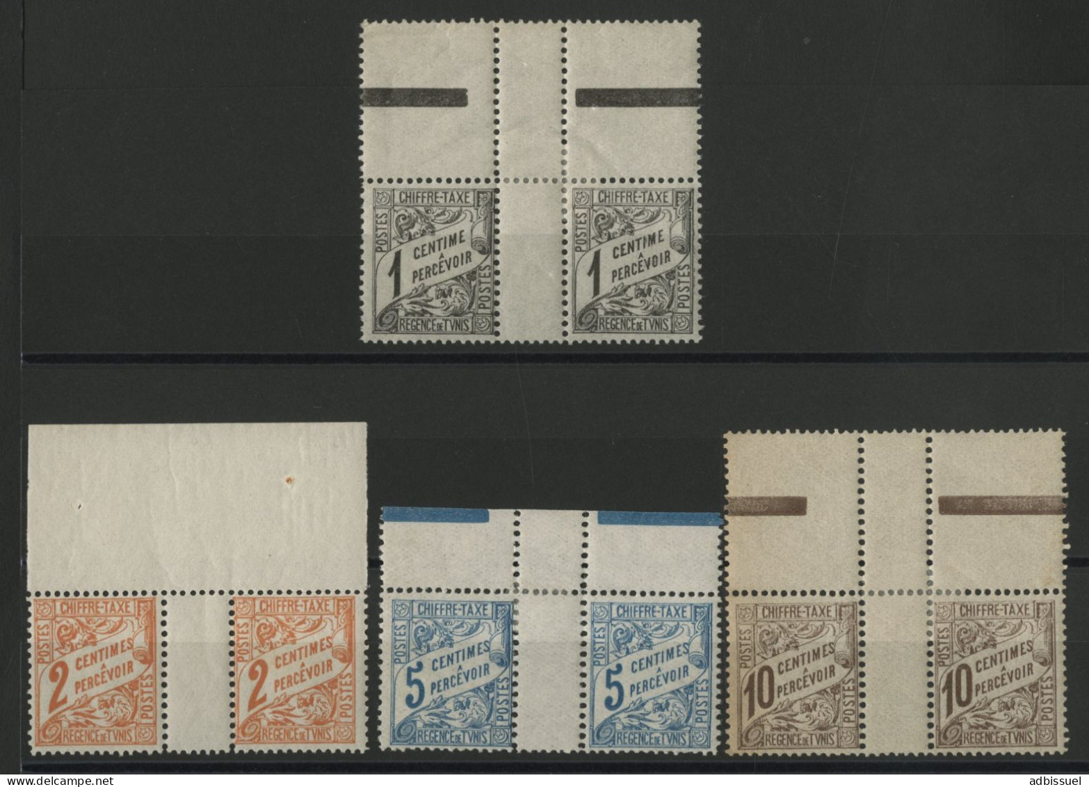 TAXE N° 26 à 29 Neufs * (MH) Quatre Paires Avec Interpanneaux + Haut De Feuille TB Voir Suite - Timbres-taxe