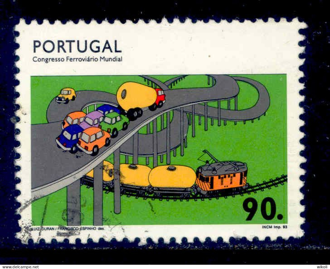 ! ! Portugal - 1993 Railway Congress - Af. 2158 - Used - Usati