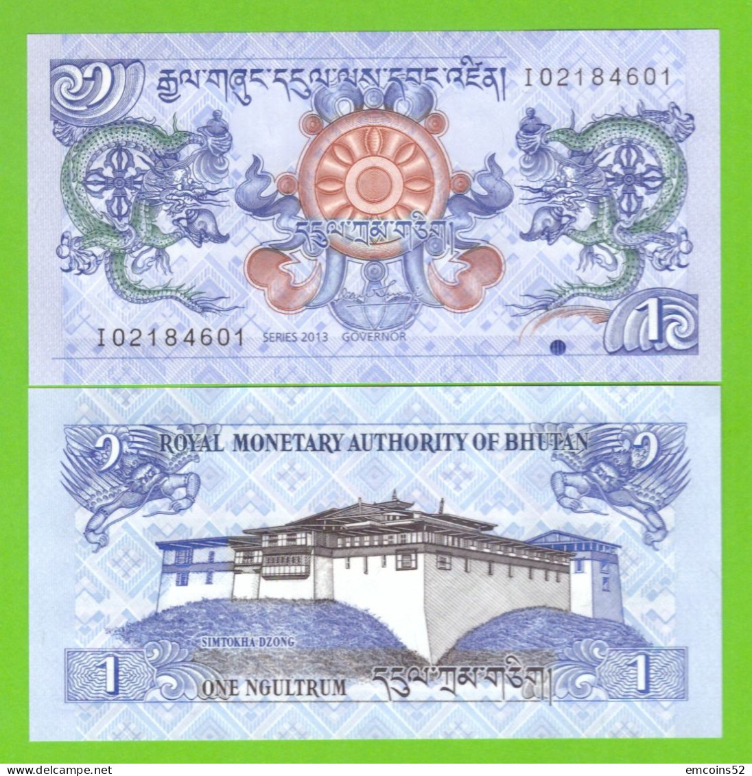 BHUTAN 10 NGULTRUM  2013 P-29b  UNC - Bhután