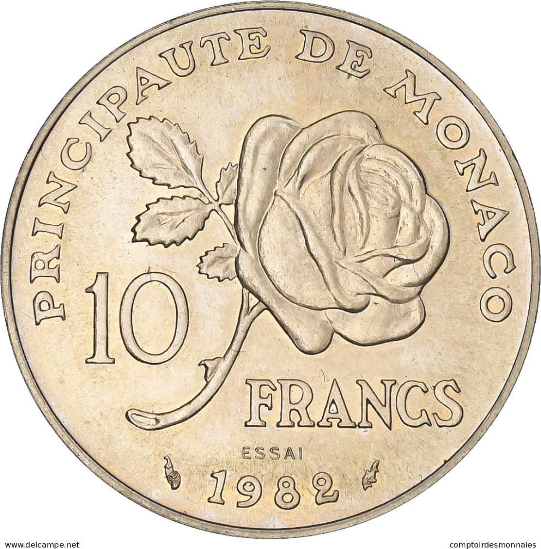Monaco, Princesse Grace, 10 Francs, 1982, ESSAI, SPL, Cupronickel Aluminium - 1960-2001 Nouveaux Francs