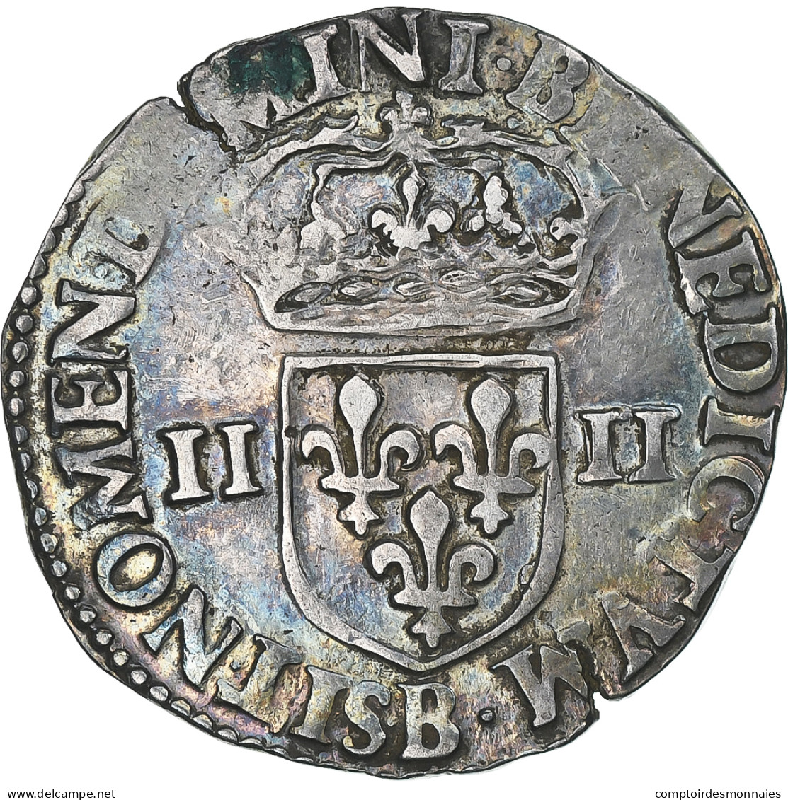 France, Charles X, 1/4 Ecu, 1591, Rouen, TTB, Argent, Gadoury:521 - 1589-1610 Henry IV The Great