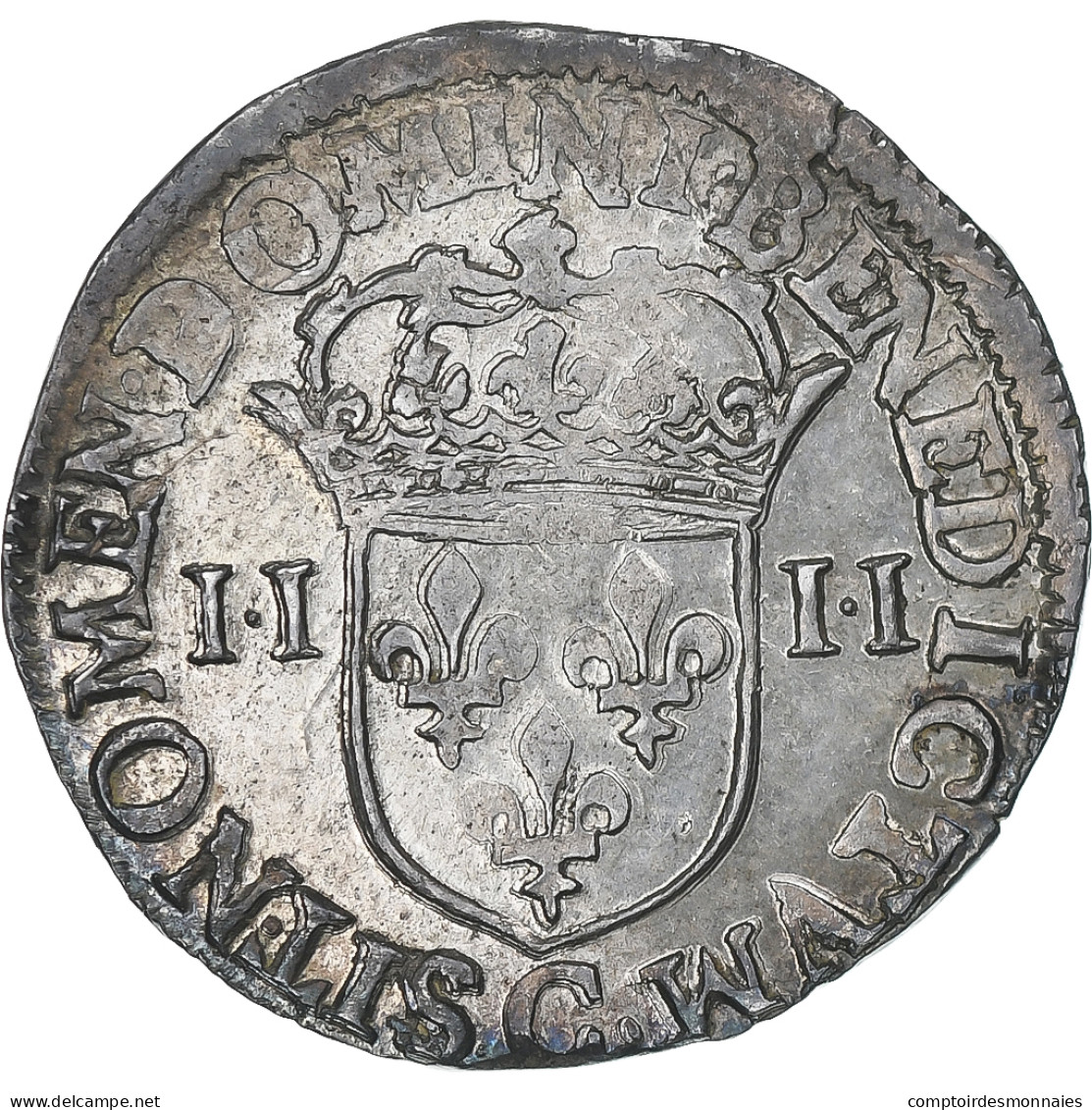 France, Henri IV, 1/4 Ecu, 1603, Saint-Lô, TTB+, Argent, Gadoury:596A - 1589-1610 Hendrik IV