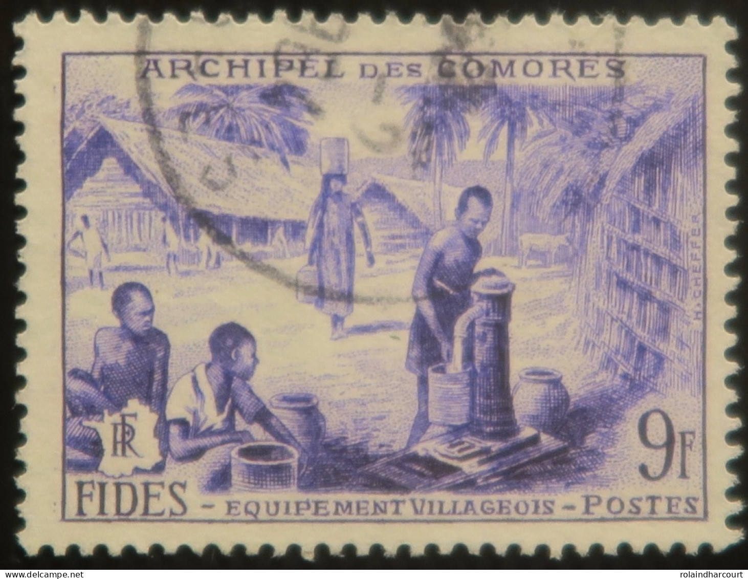 LP3972/6 - 1956 - COLONIES FRANÇAISES - COMORES - N°14 Oblitéré - Oblitérés