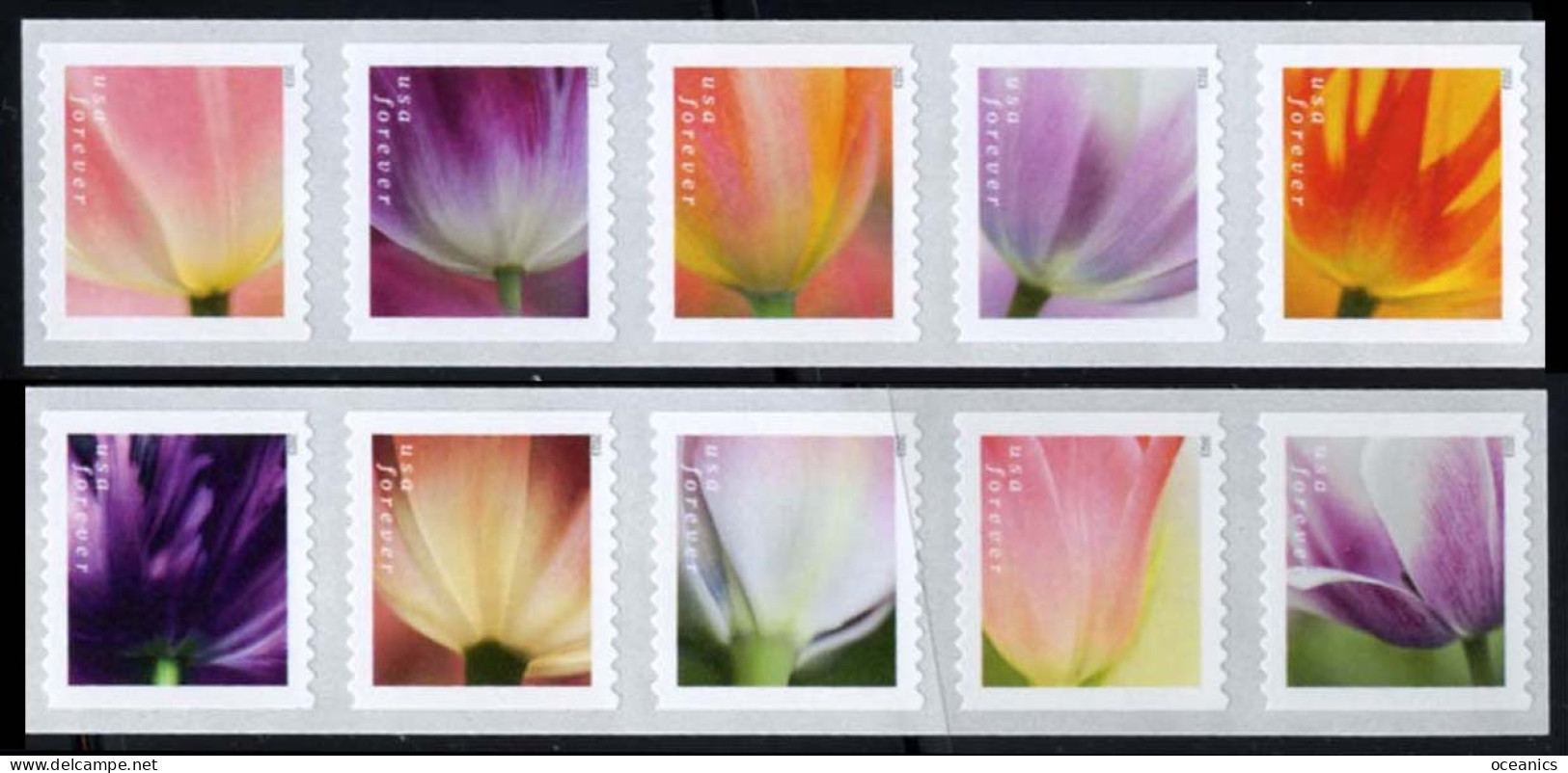 Etats-Unis / United States (Scott No.5776a - Tulips) [**] Coil Set Of 10 - Unused Stamps