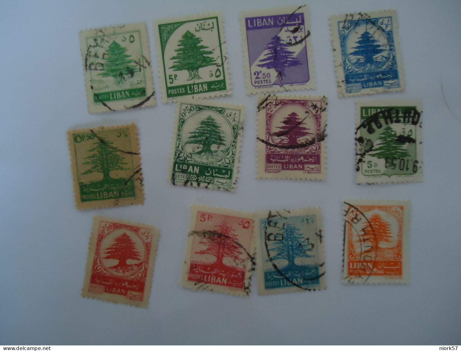 LIBAN  LEBANON USED    12   STAMPS EMBLEM  TREE - Lebanon