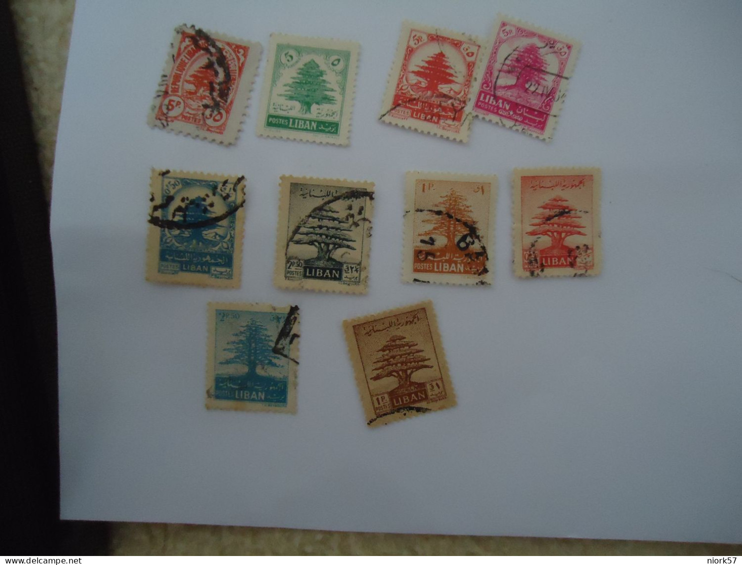 LIBAN  LEBANON USED    10  STAMPS EMBLEM  TREE - Lebanon