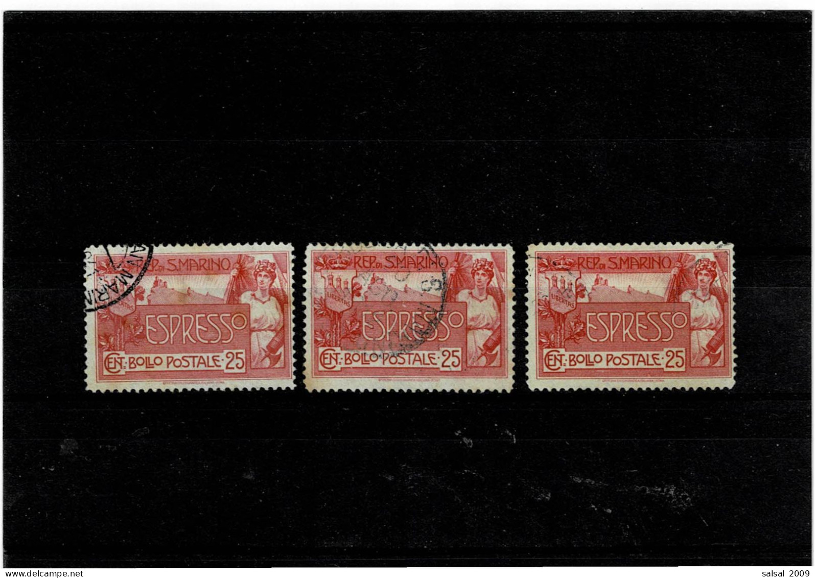 SAN MARINO ,Espresso ,3 Pezzi Usati ,qualita Splendida - Timbres Express