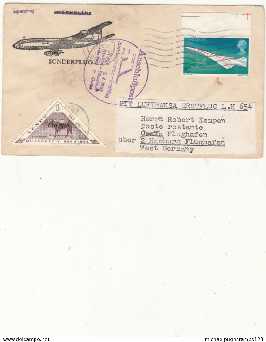 G.B. / Lundy Island / Airmail / Germany / Japan - Autres & Non Classés