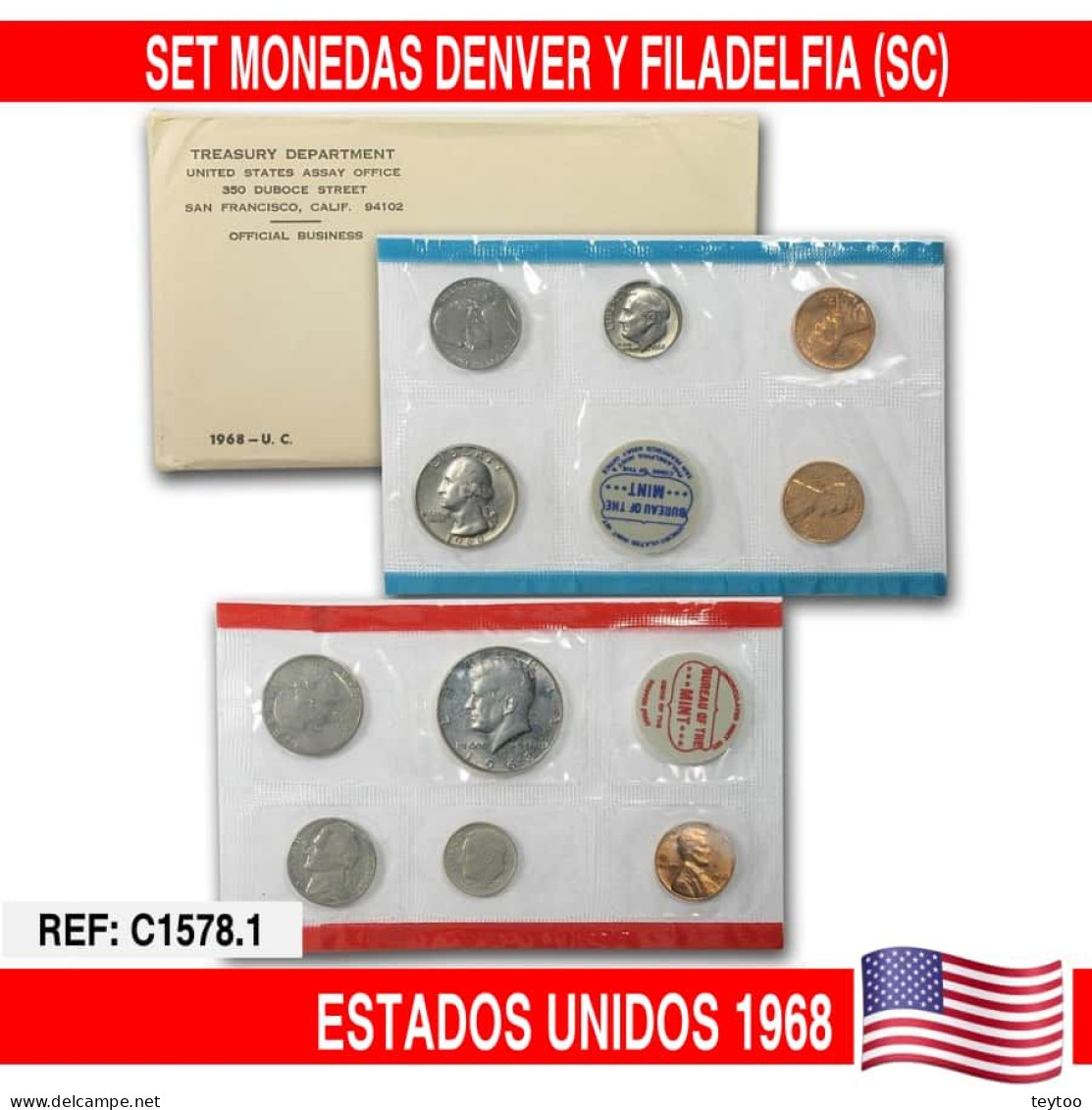 C1578.1# Estados Unidos 1986. Emisión Anual (SC) MS-121 - Münzsets