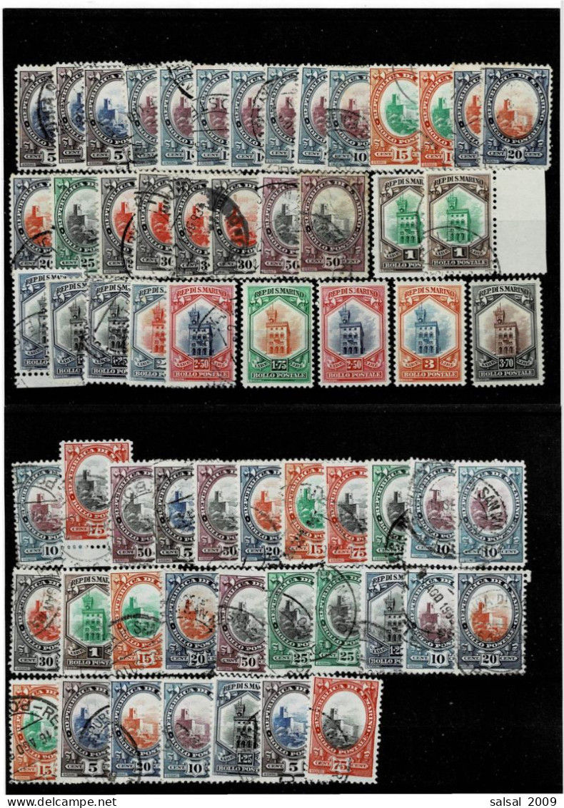 SAN MARINO ,veduta ,57 Pezzi Usati + 4 Nuovi ,qualita Ottima - Used Stamps