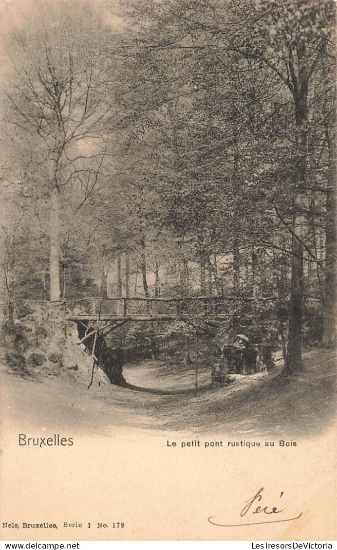 BELGIQUE - Bruxelles - Le Petit Pont Rustique Au Bois - Carte Postale Ancienne - Bossen, Parken, Tuinen