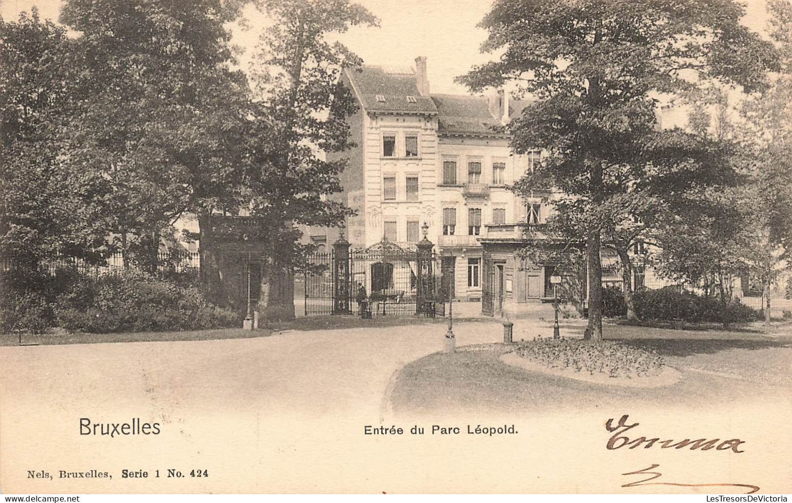 BELGIQUE - Bruxelles - Entrée Du Parc Léopold - Carte Postale Ancienne - Parks, Gärten