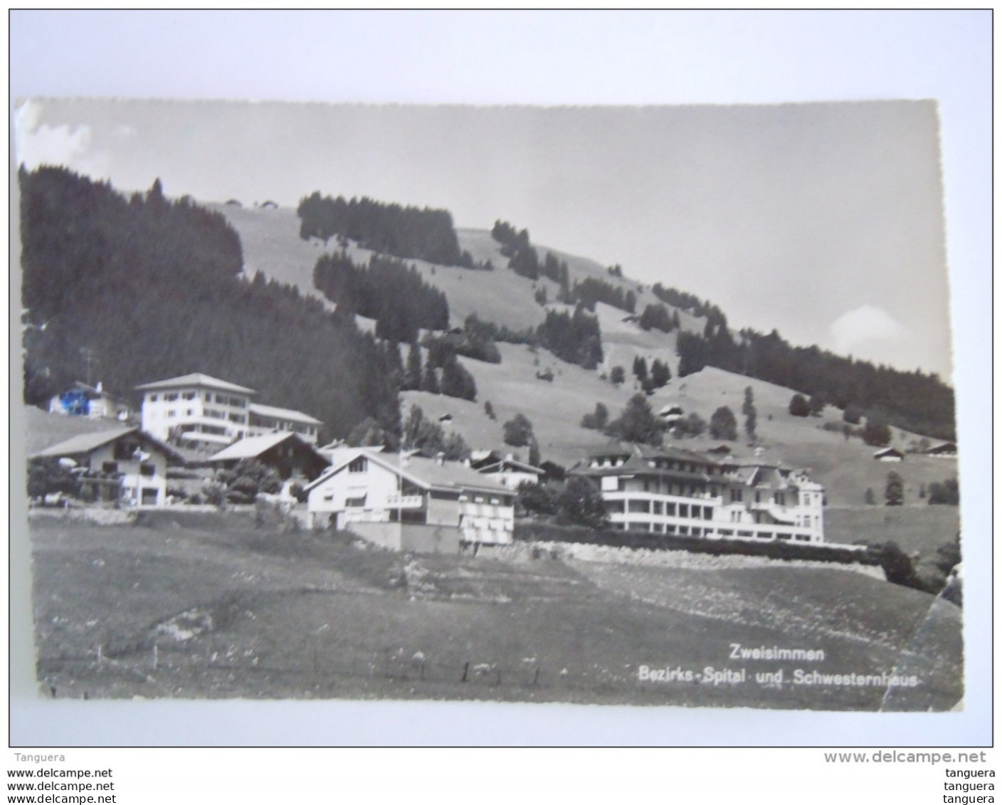 Suisse Zweisimmen Bezirks-Spital Und Schwesternhaus Circulée 1959 Tient Plusieurs Plis Voire Photo - Zweisimmen