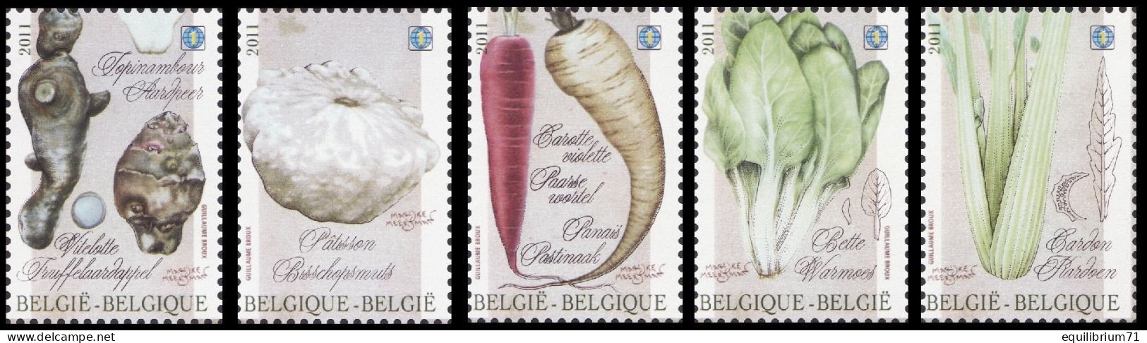 4105/4109**(BL186) Les Légumes De Jadis/Groenten Van Vroeger/Das Gemüse Von Früher/The Vegetables Of Yesteryear - MONDE - Groenten