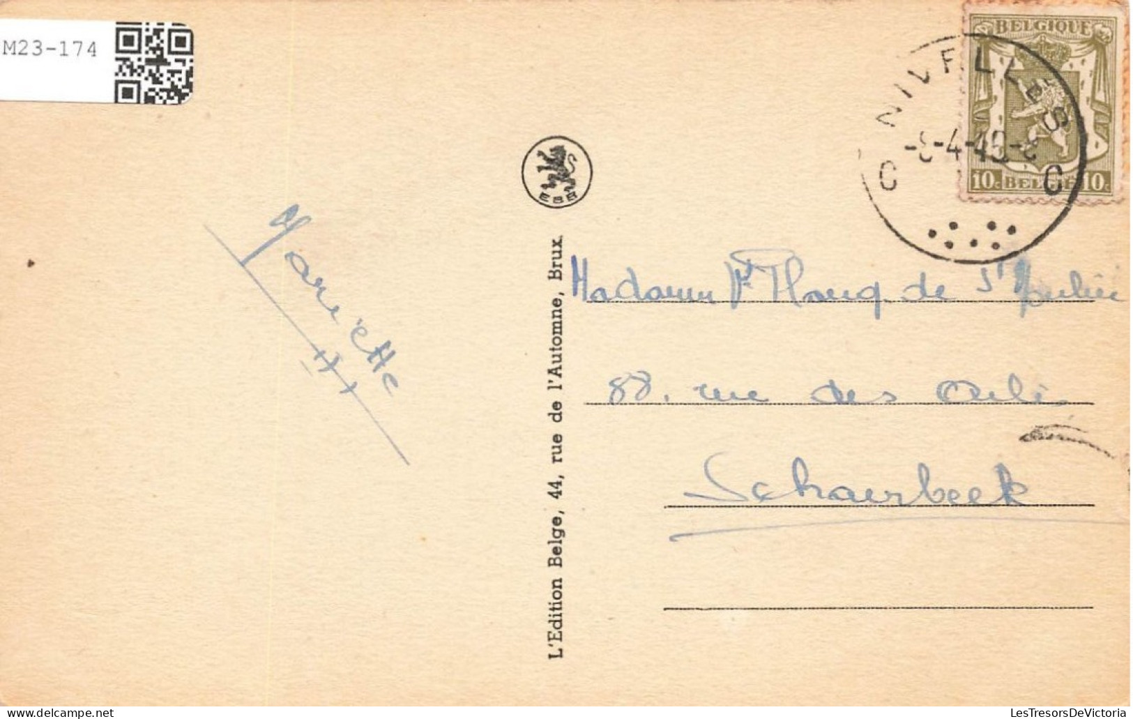 BELGIQUE - Nivelles 1939 - La Grand'Place Et La Collégiale -  L'Edition Belge 44 - Carte Postale Ancienne - Nivelles