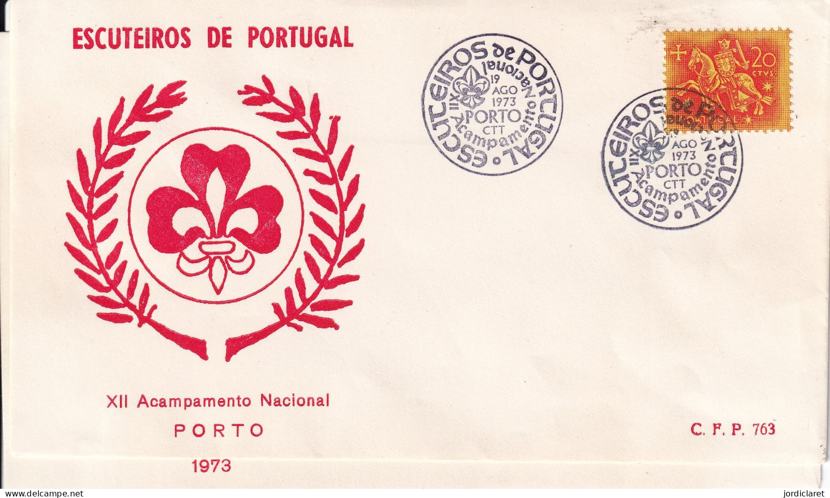 SCUTEIROS  PORTO 1973 - Marcophilie