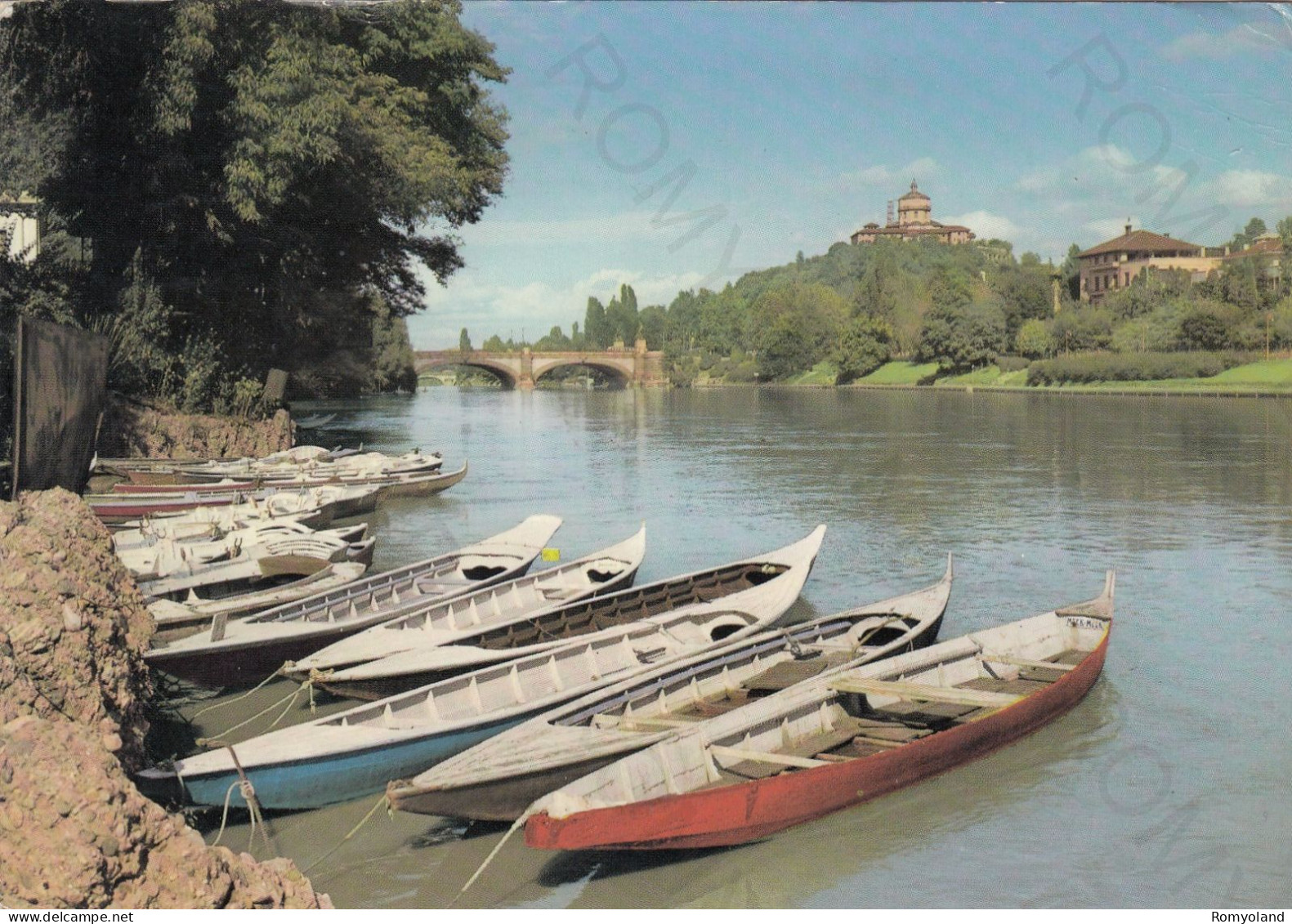 CARTOLINA  TORINO,PIEMONTE-FIUME PO-SCORCIO PANORAMICO-STORIA,MEMORIA,CULTURA,IMPERO ROMANO,BELLA ITALIA,VIAGGIATA 1973 - Fiume Po