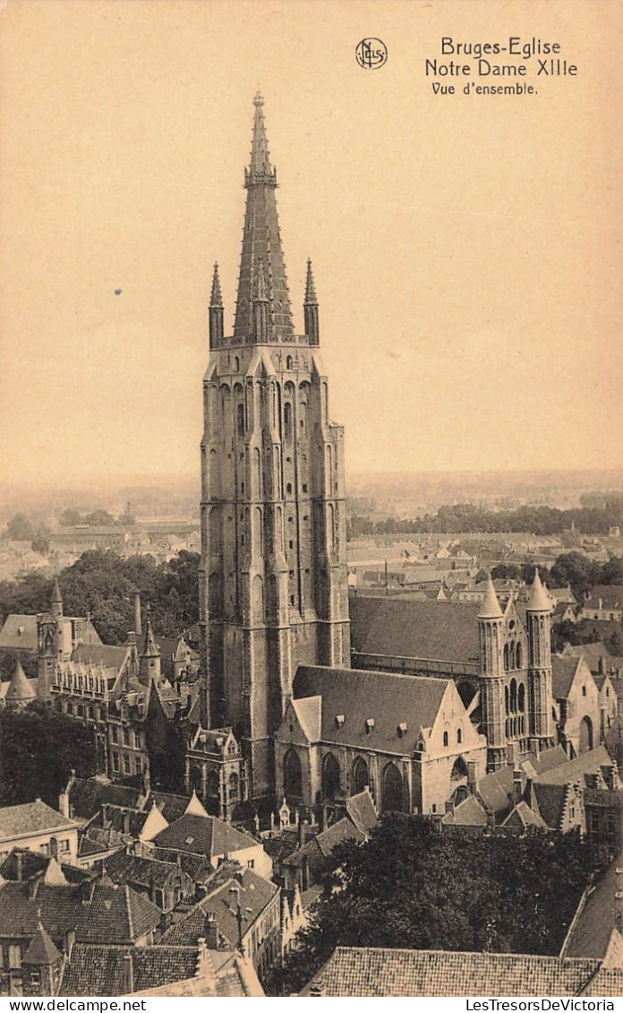 BELGIQUE - Bruges - Vue D'ensemble De L'église Notre Dame XIIIe - Carte Postale Ancienne - Brugge