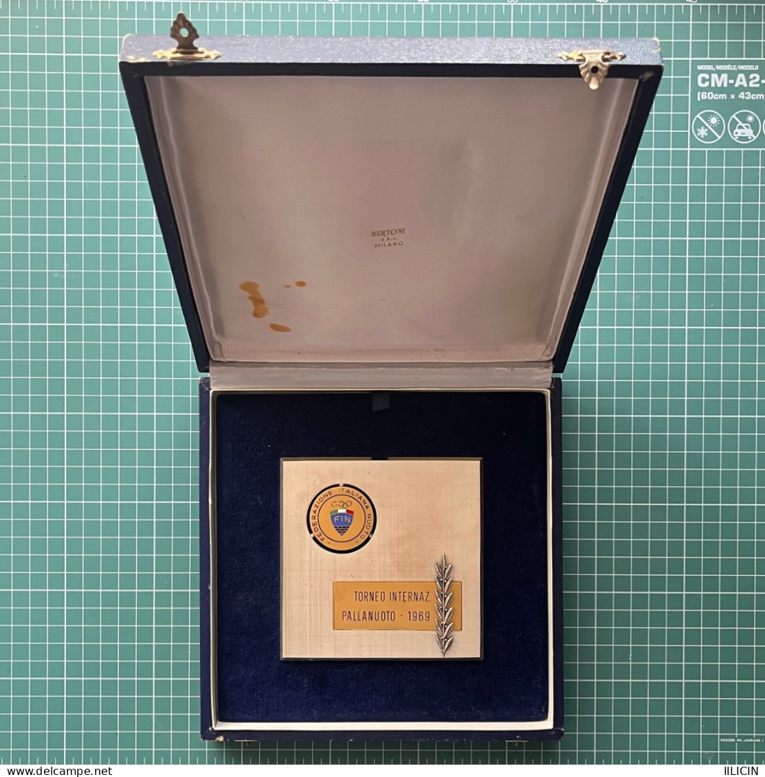 Medal Plaque Plakette PL000377 Waterpolo International Tournament 1969 Italy Swimming Federation Association FIN - Nuoto