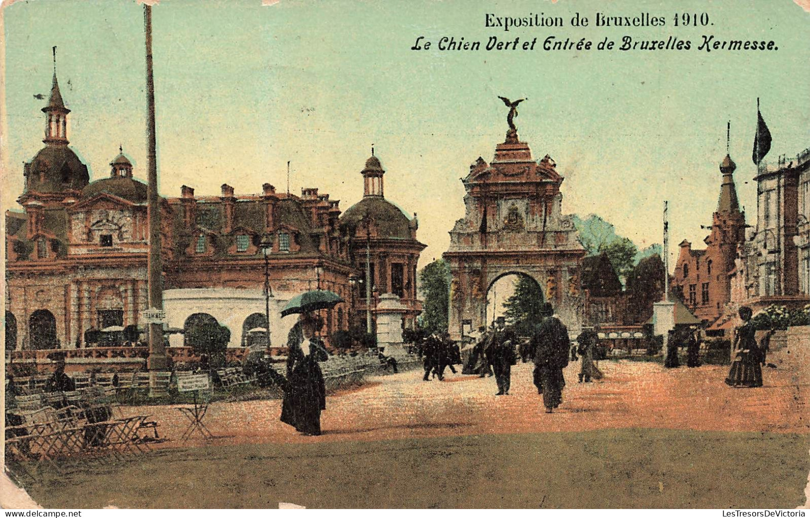 BELGIQUE - Bruxelles - Exposition - Le Chien Dert Et Entrée De Bruxelles Kermesse - Colorisé - Carte Postale Ancienne - Universal Exhibitions