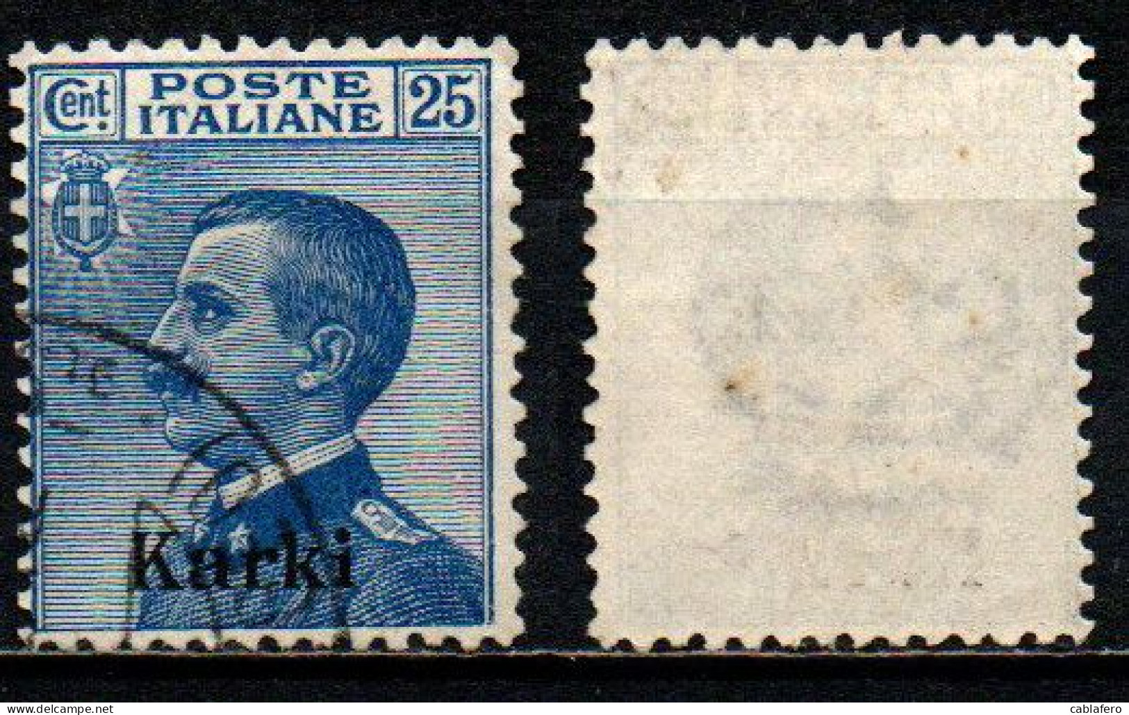 COLONIE ITALIANE - CARCHI - 1912 - VITTORIO EMANUELE III - MICHETTI - 25 C. - USATO - Aegean (Carchi)