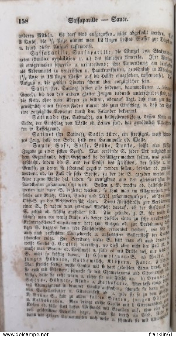 Neues Hauslexikon. Eine Handbibliothek Praktischer Lebeskenntnisse. Vierter Band. Erste U. Zweite Hälfte. Sieb - Glossaries