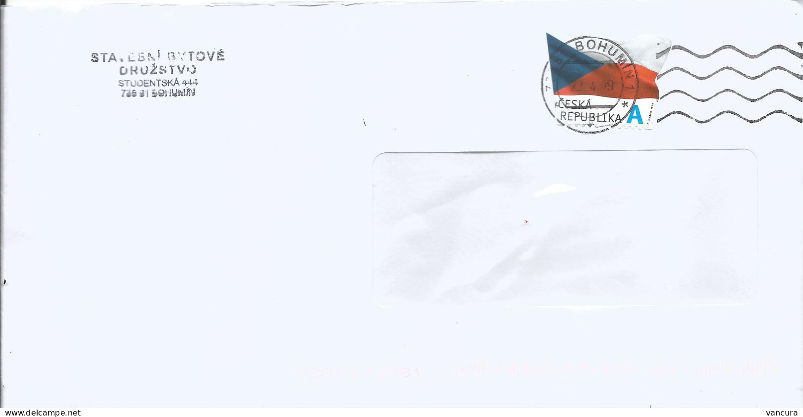 Envelope 867 Czech Republic Flag Circulated - Buste