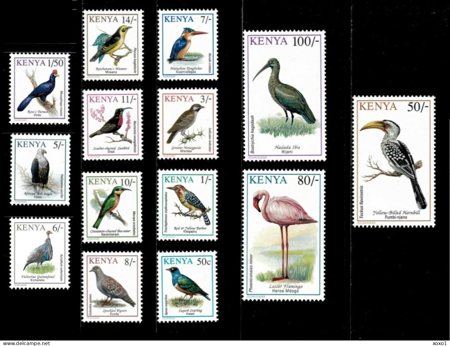 Kenya 1993-6 MiNr. 573 - 585, 696  Kenia Birds 14v MNH** 19,90 € - Grues Et Gruiformes