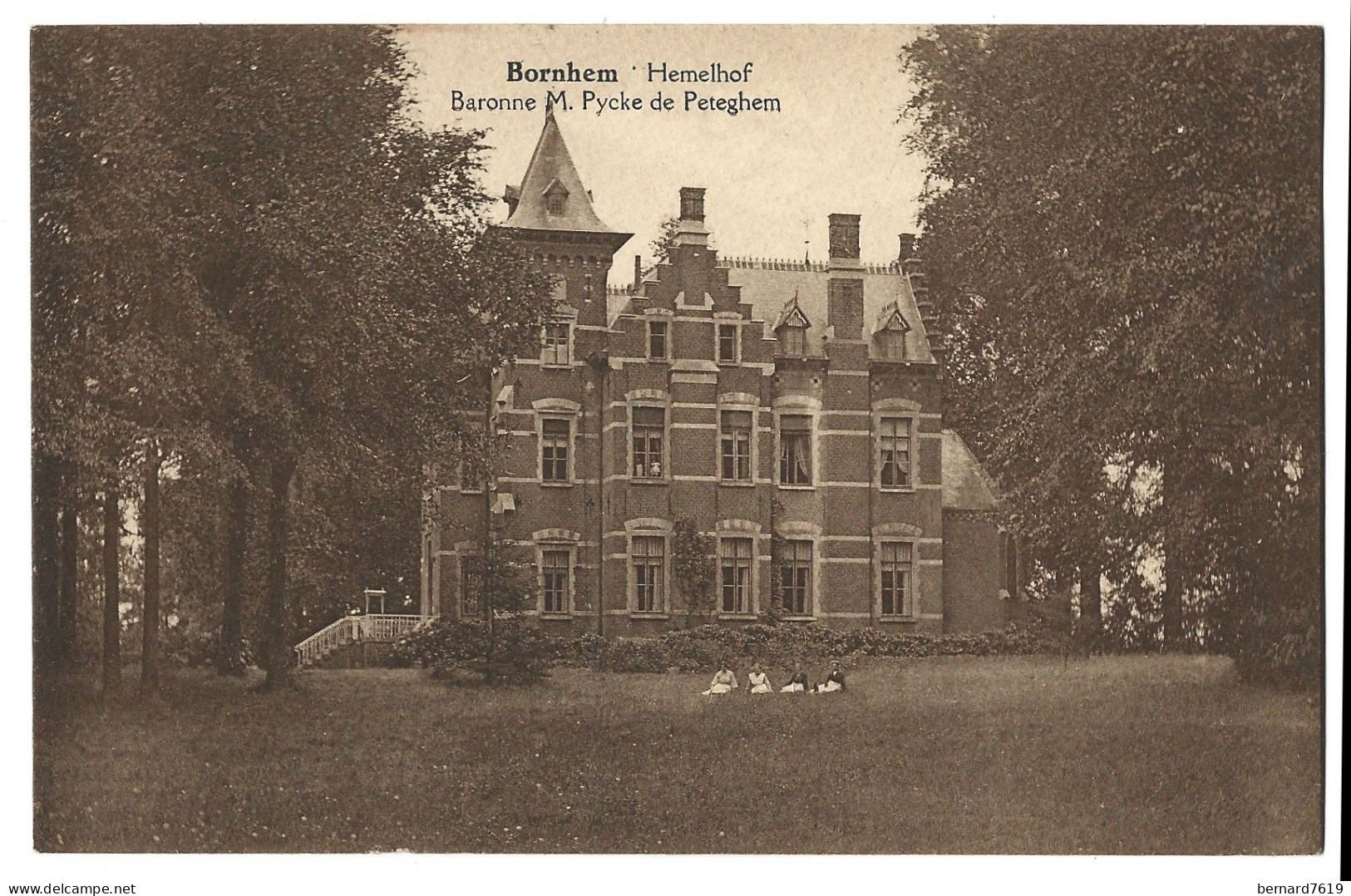 Belgique -  Chateau  De Bornhem  -  Bornem - Hemelhof è  Baronne   M  Pycke  De Peteghem  -   Verso Signe  Comtesse - Bornem