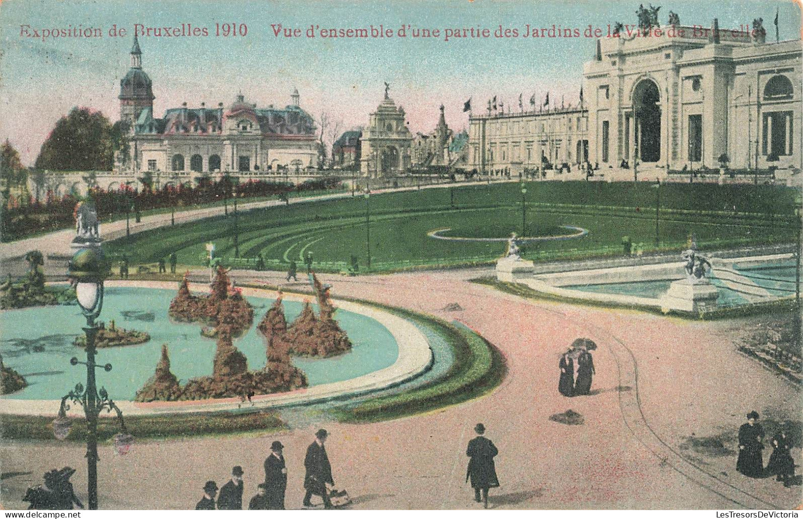 BELGIQUE - Bruxelles - Vue D'ensemble D'une Partie Des Jardins De La Ville - Colorisé - Carte Postale Ancienne - Expositions Universelles