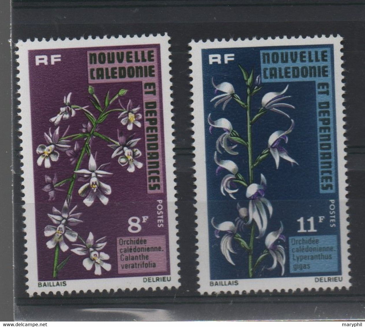 NOUVELLE CALEDONIE N° 392/393 **   FLEURS  ORCHIDEES - Cote 7.50 € - Ongebruikt