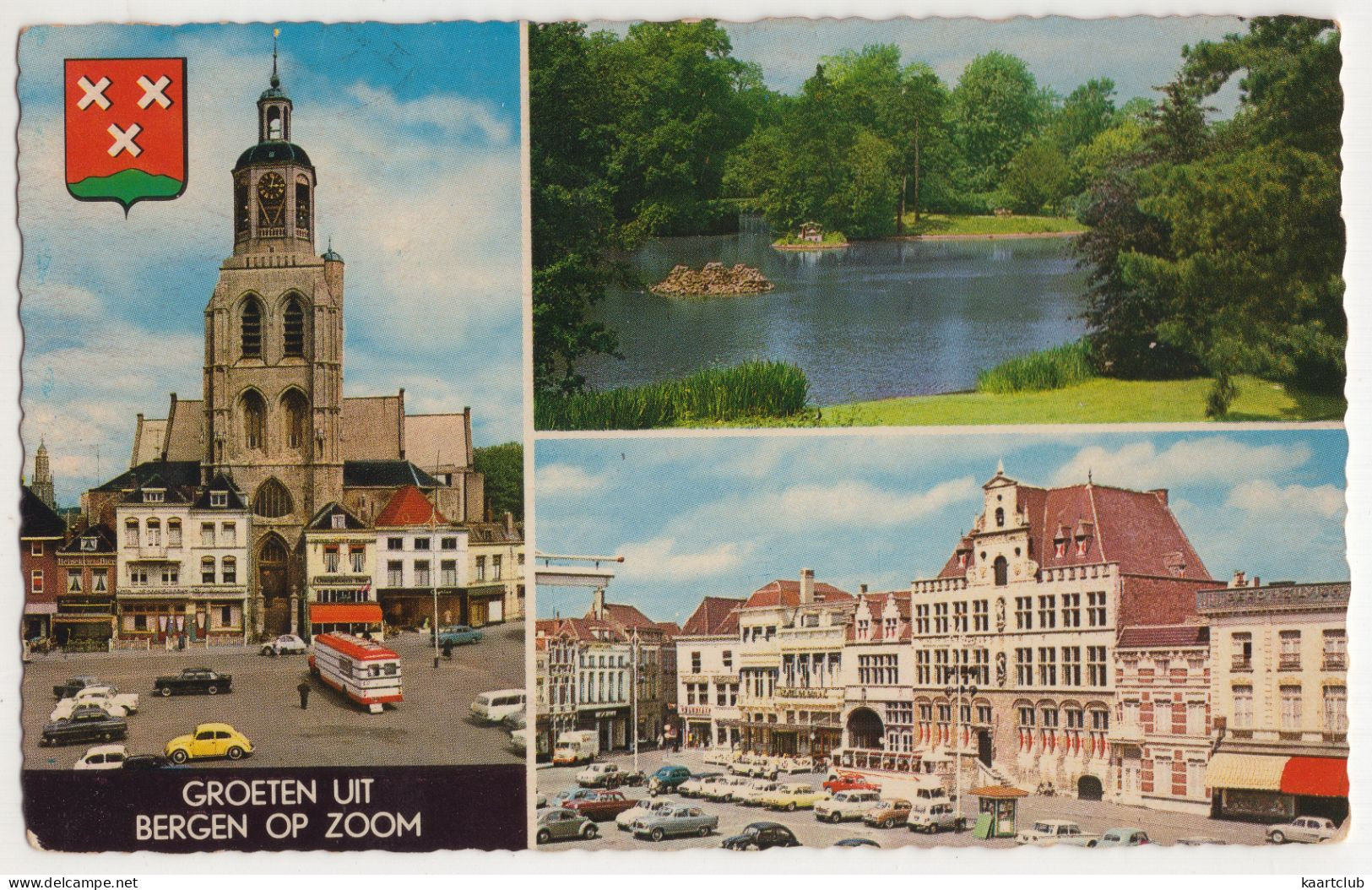 Groeten Uit Bergen Op Zoom - (Noord-Brabant, Nederland/Holland) - 1965 - VW 1200, OPEL OLYMPIA REKORD - Bergen Op Zoom