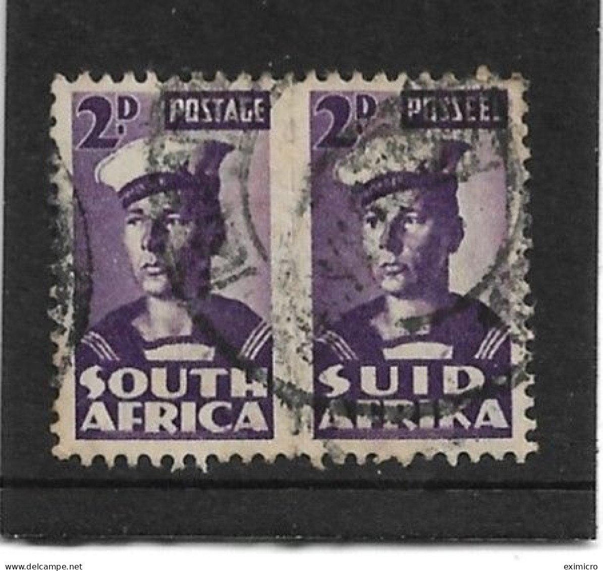 SOUTH AFRICA 1943 2d VIOLET SG 100 FINE USED Cat £2.50 - Used Stamps