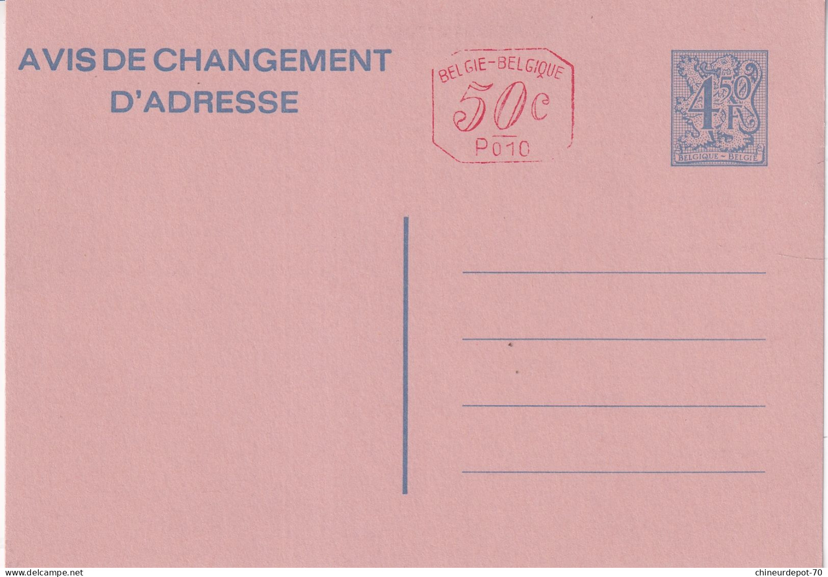 Avis De Changement D'adresse P010 - Avis Changement Adresse