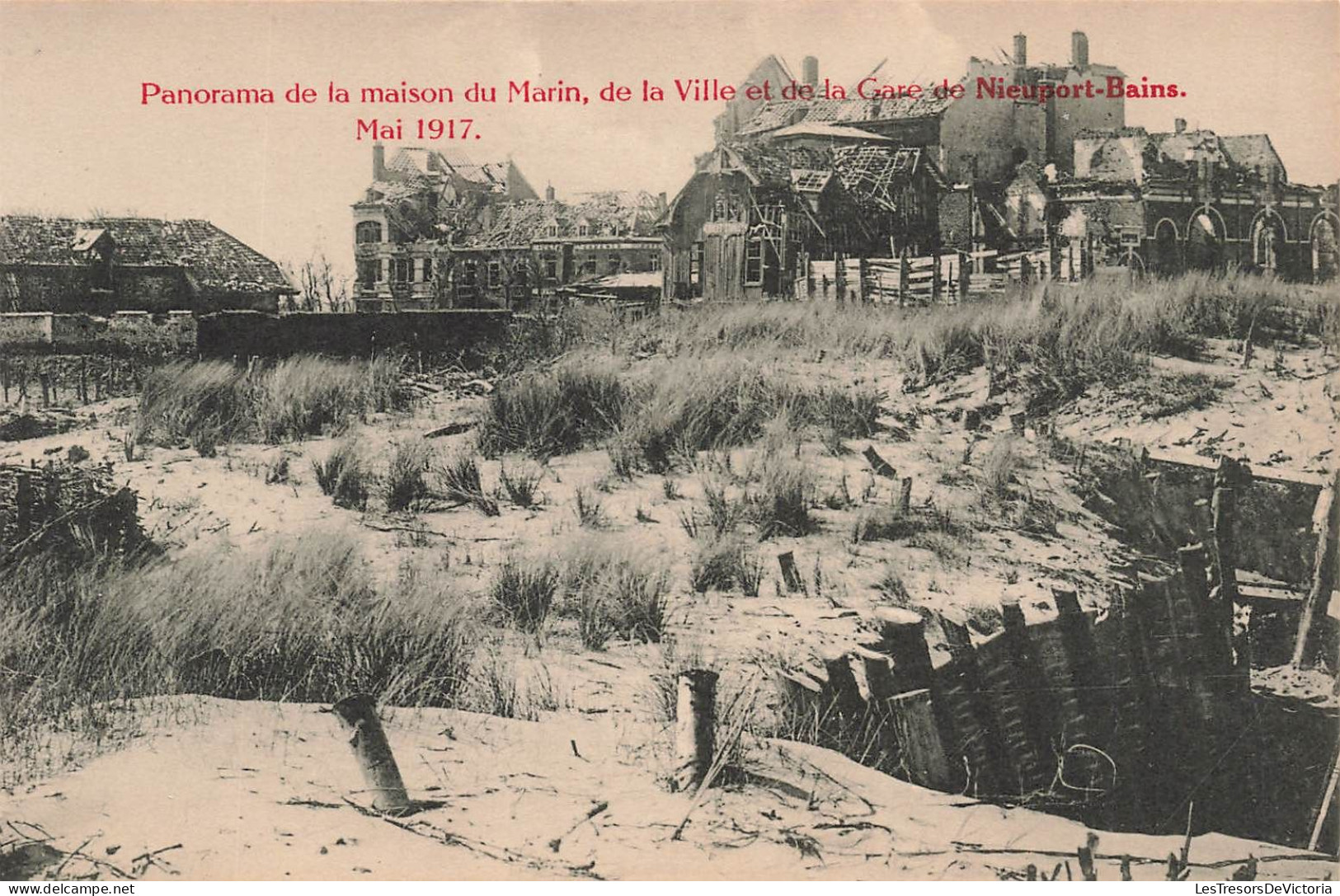 BELGIQUE - Nieuport - Panorama De La Maison Du Marin, De La Ville Et De La Gare  - Carte Postale Ancienne - Nieuwpoort