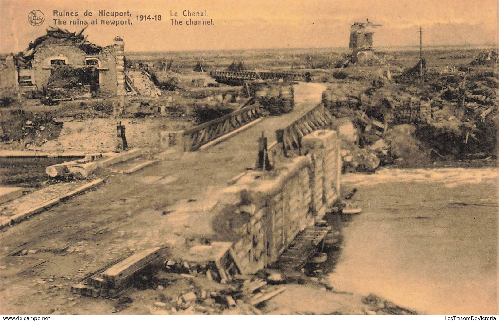 BELGIQUE - Les Ruines De Nieuport - Vue Sur Le Chenal - Carte Postale Ancienne - Nieuwpoort