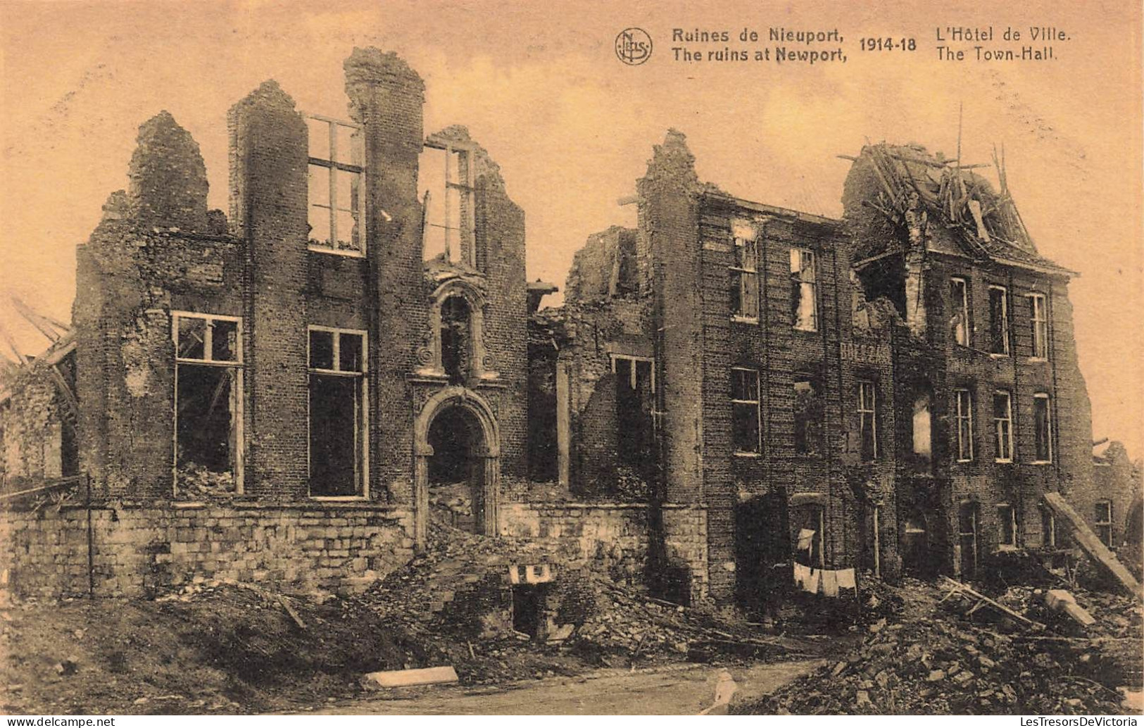 BELGIQUE - Les Ruines De Nieuport - Vue Sur L'hôtel De Ville - Carte Postale Ancienne - Nieuwpoort