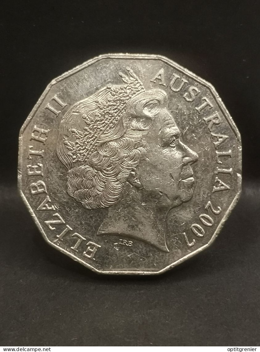 50 CENTS 2007 ELIZABETH II AUSTRALIE / AUSTRALIA - 50 Cents