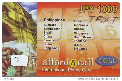 Télécarte PHILIPPINES Sur JAPON - FILIPPINES  Related  (15) *  Telefonkarte Phonecard Japan - Landscapes