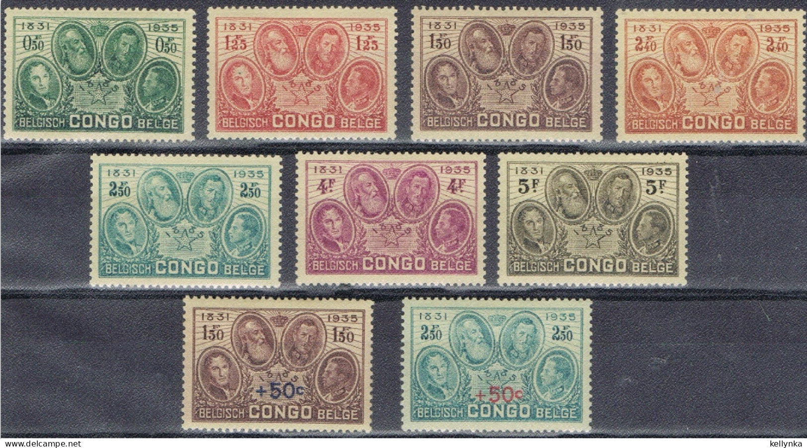 Belgian Congo - 185/191 + 192/193 - Cinquentenaire Indépendance - 1935/1936 - MNH - Ongebruikt