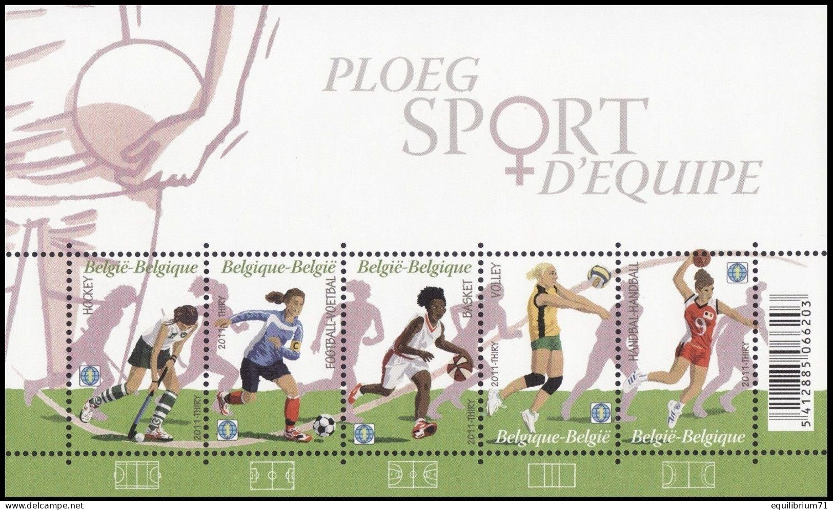 BL190**(4155/4159)  Les Femmes Et Le Sport D'équipe / Vrouwen In Ploegsport / Frauen Im Mannschaftssport - THIRY - MONDE - Balonmano