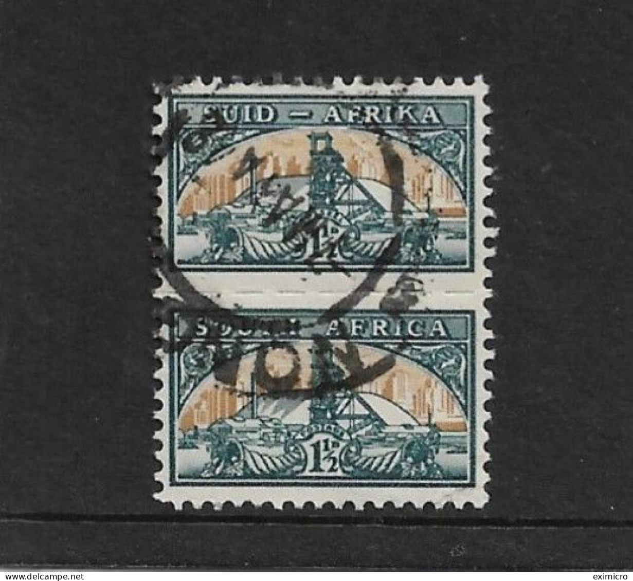 SOUTH AFRICA 1948 1½d IN PAIR SG 124 FINE USED - Used Stamps