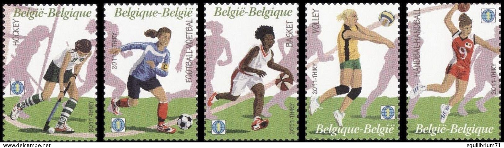 4155/4159**(BL190)  Les Femmes Et Le Sport D'équipe / Vrouwen In Ploegsport / Frauen Im Mannschaftssport - THIRY - MONDE - Hand-Ball