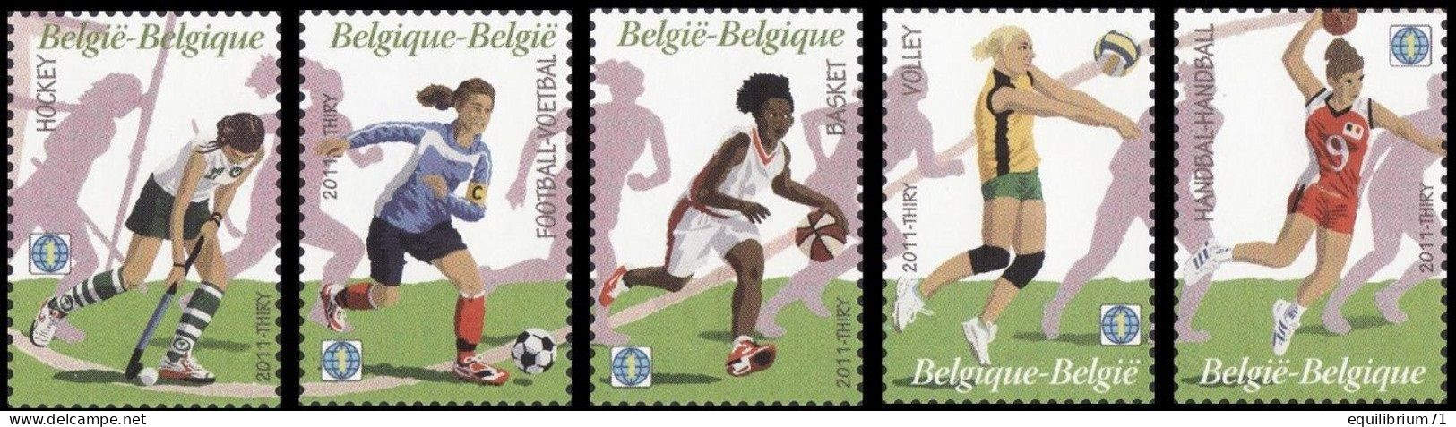 4155/4159**(BL190)  Les Femmes Et Le Sport D'équipe / Vrouwen In Ploegsport / Frauen Im Mannschaftssport - THIRY - MONDE - Balonmano