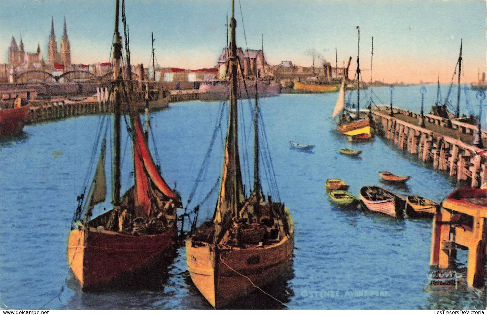 BELGIQUE - Ostende - Vue Sur Le Port  - Colorisé - Carte Postale - Oostende