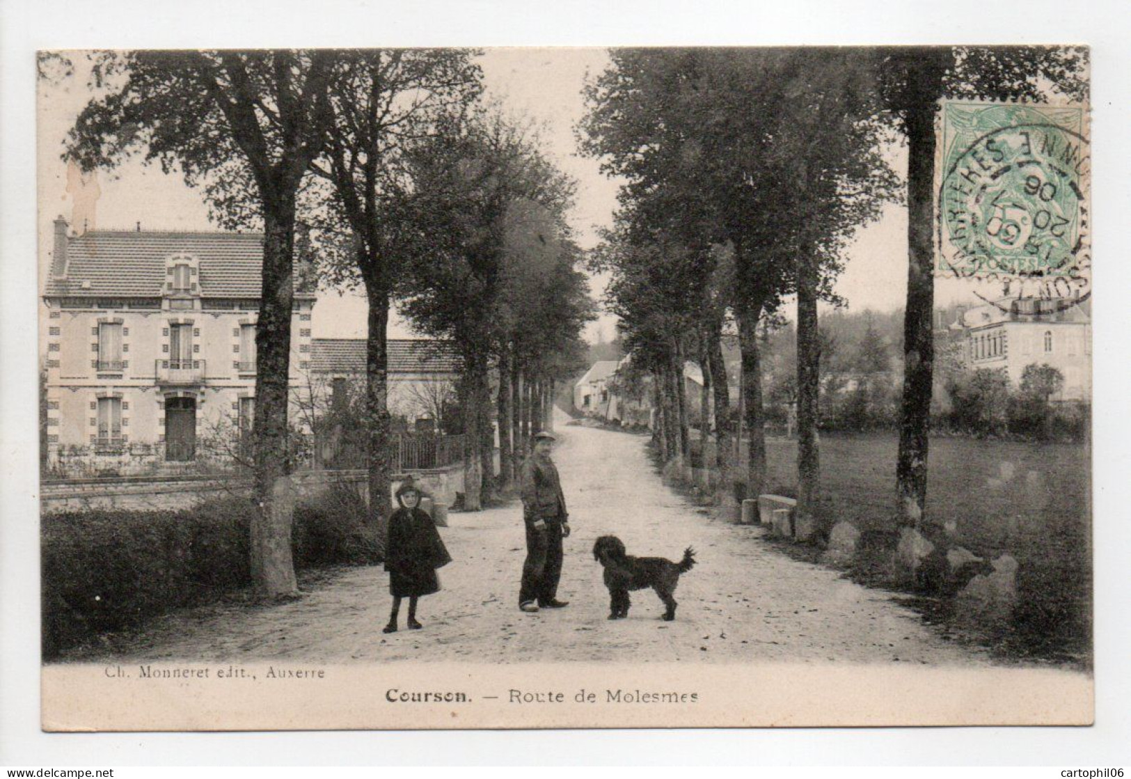 - CPA COURSON (89) - Route De Molesmes 1906 (avec Personnages) - Edition Monneret - - Courson-les-Carrières