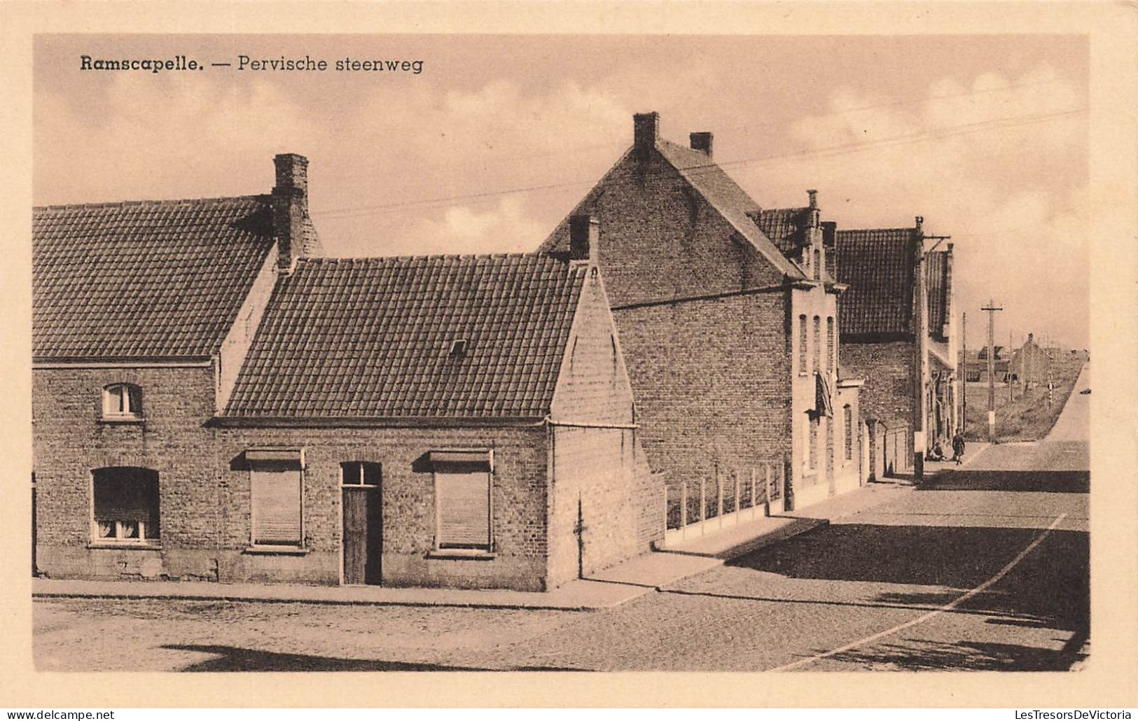 BELGIQUE - Nieuport - Vue Sur La Route En Pierre De Pervenche - Carte Postale Ancienne - Nieuwpoort