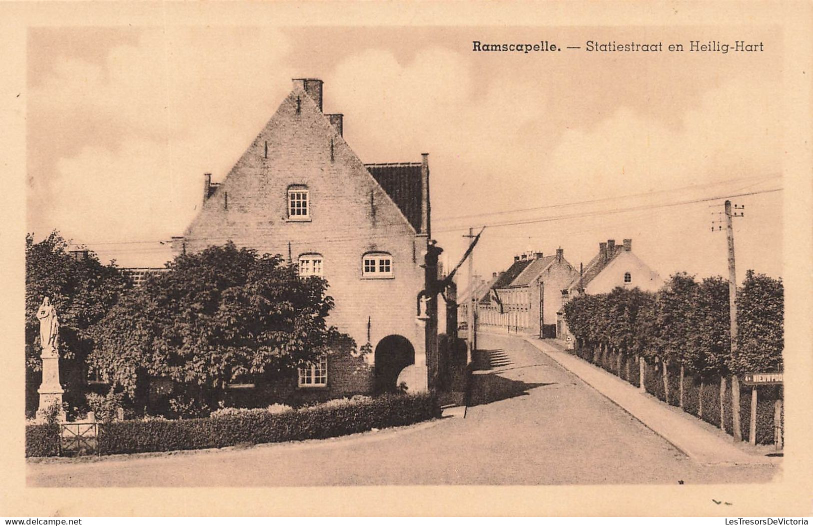 BELGIQUE - Nieuport - Ramscapelle - Statiestraat Et Heilig-Hart- Carte Postale Ancienne - Nieuwpoort