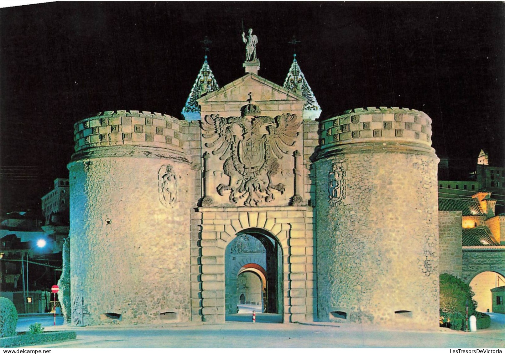 ESPAGNE - Toledo - Porte Bisagra - Illuminée - Carte Postale - Toledo